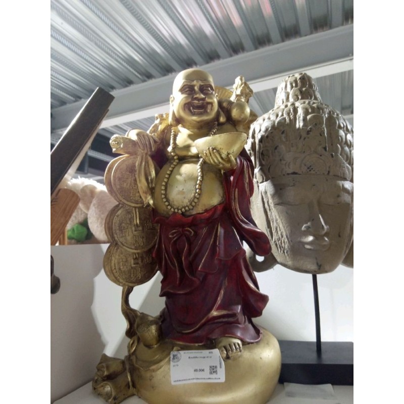 Bouddha rouge et or