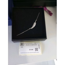 Bracelet, en argent plume 