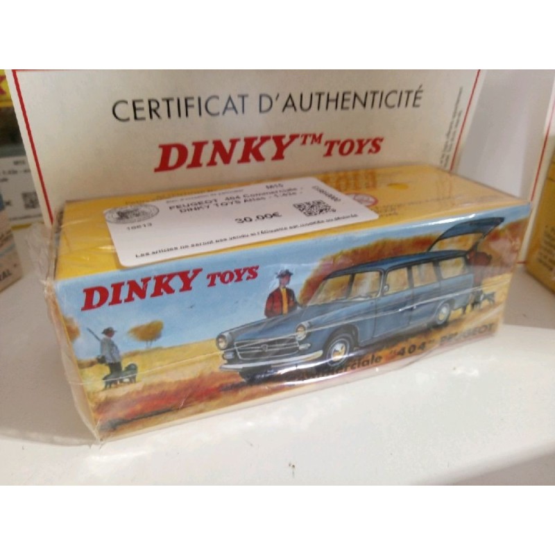 PEUGEOT  404 Commerciale - DINKY TOYS Atlas - 1:43e - avec certificat d'authenticité + fascicule