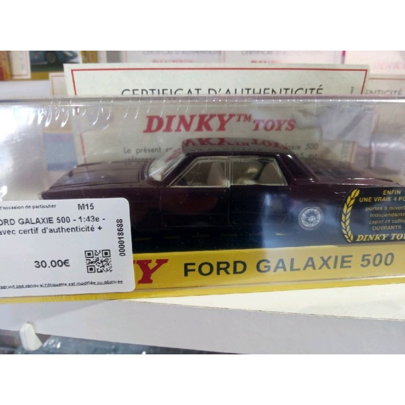 FORD GALAXIE 500 - 1:43e - avec certif d'authenticité + fascicule