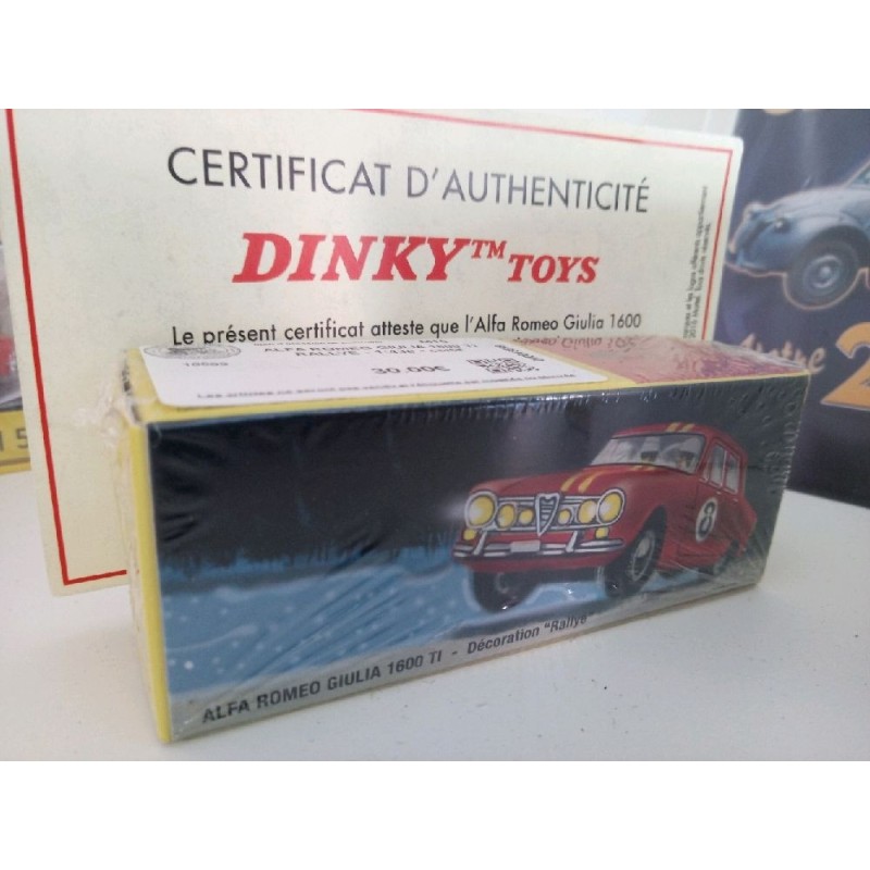 ALFA ROMEO GIULIA 1600 TI  RALLYE - 1:43e - certif d'authenticité + fascicule