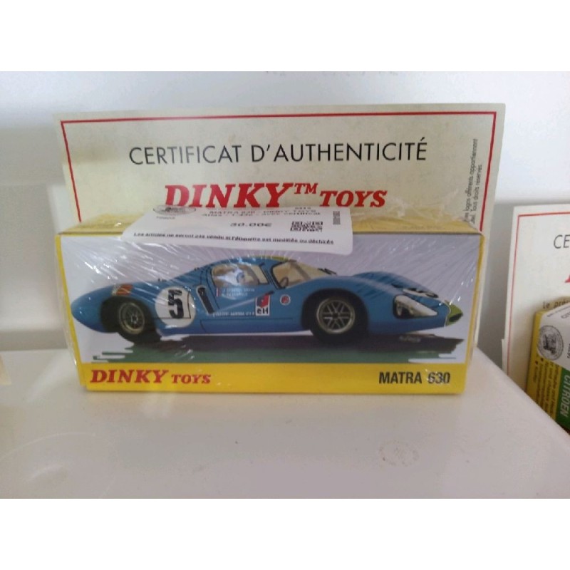 MATRA 630 - DINKY TOYS Atlas - 1:43e - avec certificat d'authenticité + fascicule 