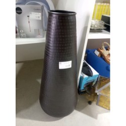 Jarre alu noir sculpté 