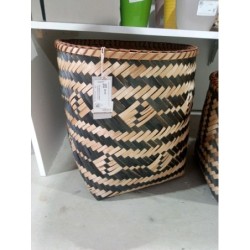 Panier tresse marron et...