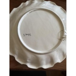 Assiette murale à  fleurs J. ARZO