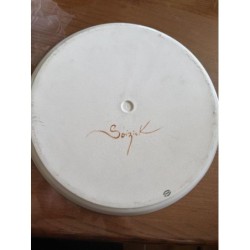 Lot plat/coupelle en porcelaine peint à la main Soizick