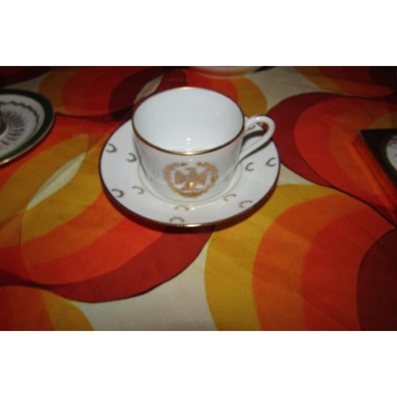 TASSE  ARMOIRIES SECOND EMPIRE LIMOGES