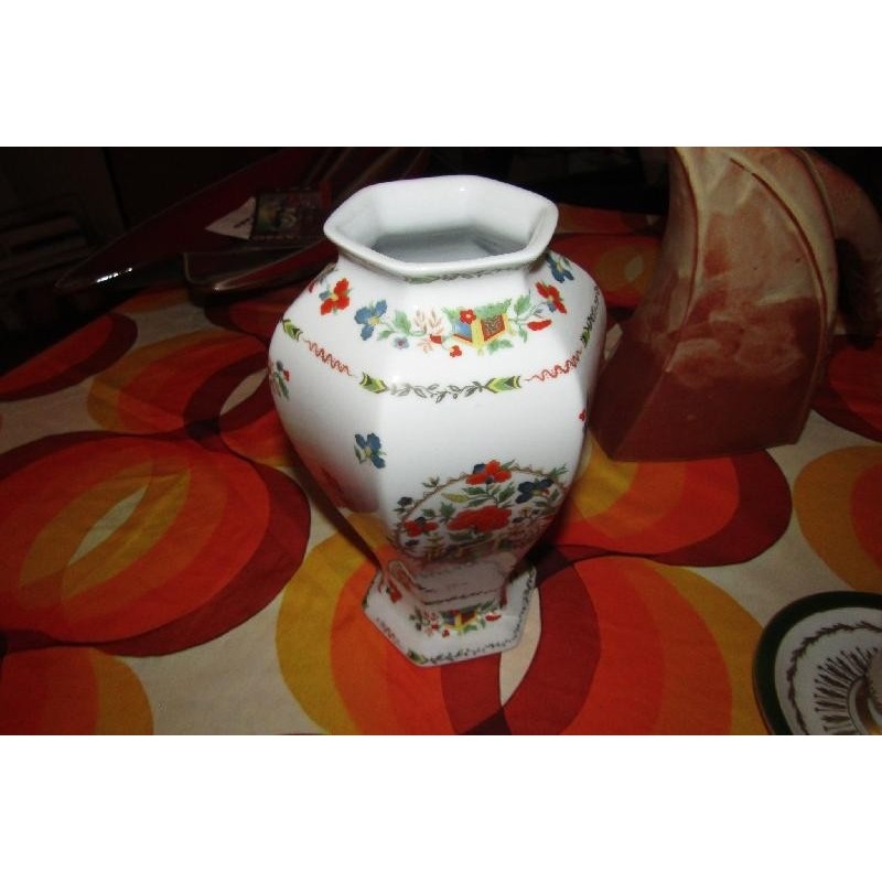 VASE  TYPE ASIATIQUE ART DECO LIMOGES  1960