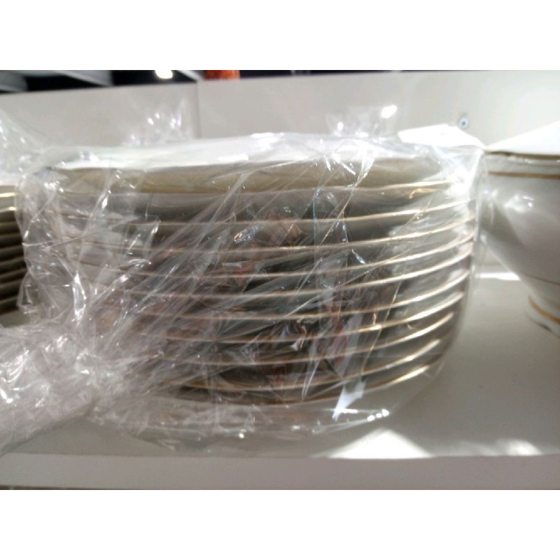 Assiettes plates 11 pces porcelaine 
