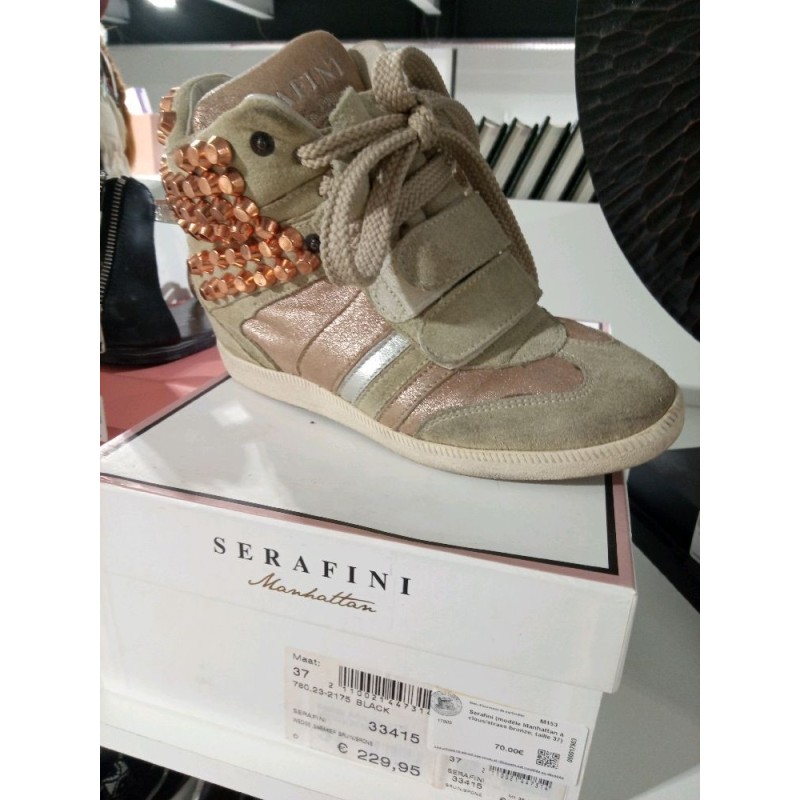 Serafini (modèle Manhattan à clous/strass bronze, taille 37)