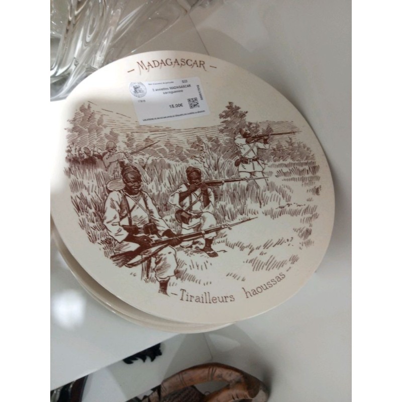 5 assiettes MADAGASCAR  sarreguemine