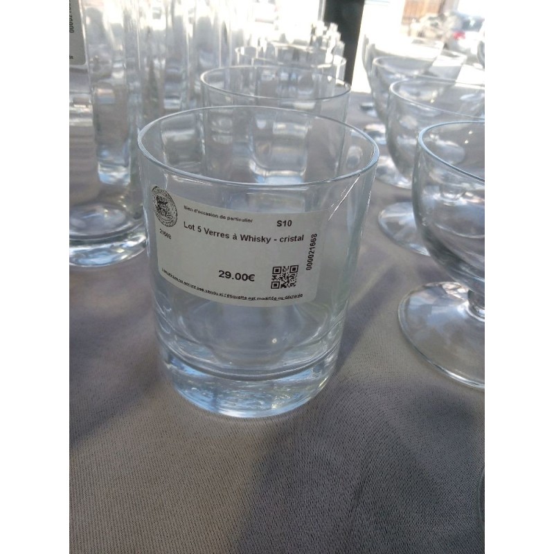 Lot 5 Verres à Whisky - cristal