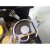 Plafonnier 3 spots orientable métal blanc 